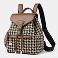 Women's houndstooth mini backpack purse