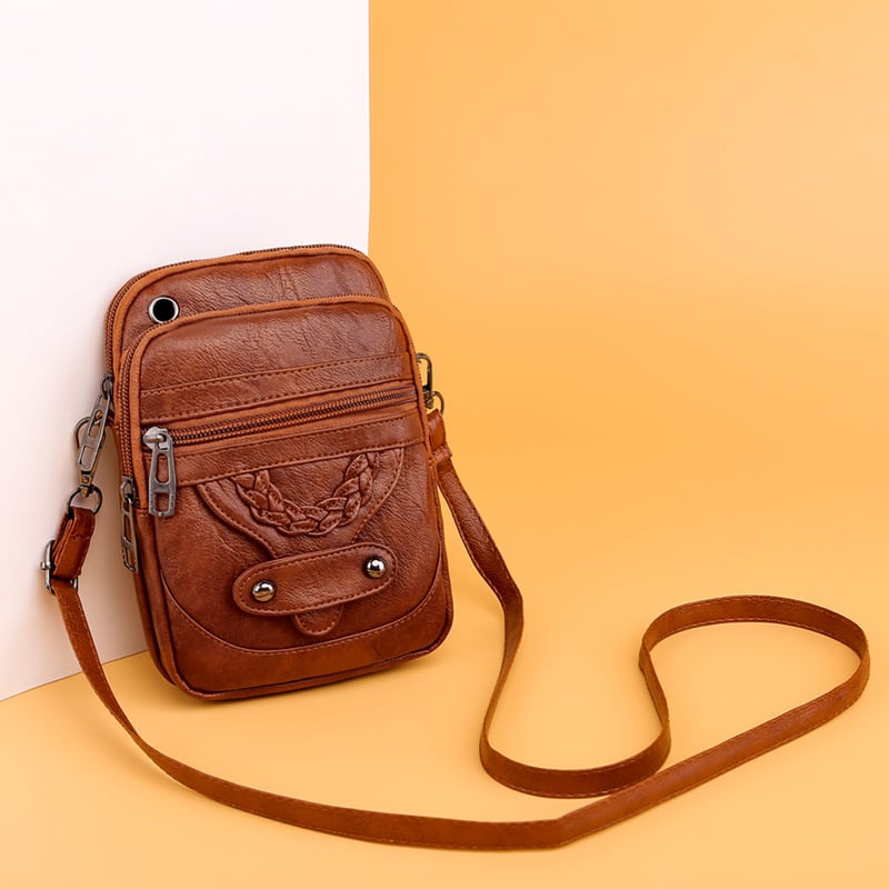 Women's vintage soft leather shoulder bag