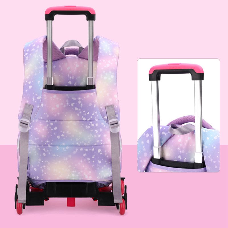 Durable Nylon Rolling Backpack for Kids – School Bag with Wheels, Adjustable Straps