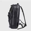3D Skull Punk Rivet Leather Backpack | Waterproof Embossed Ghost Head Knapsack