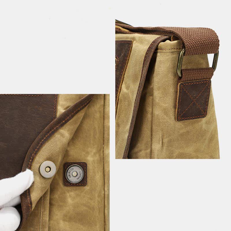 Retro Casual Shoulder Bag: Classic and Creative Design in High Quality Canvas