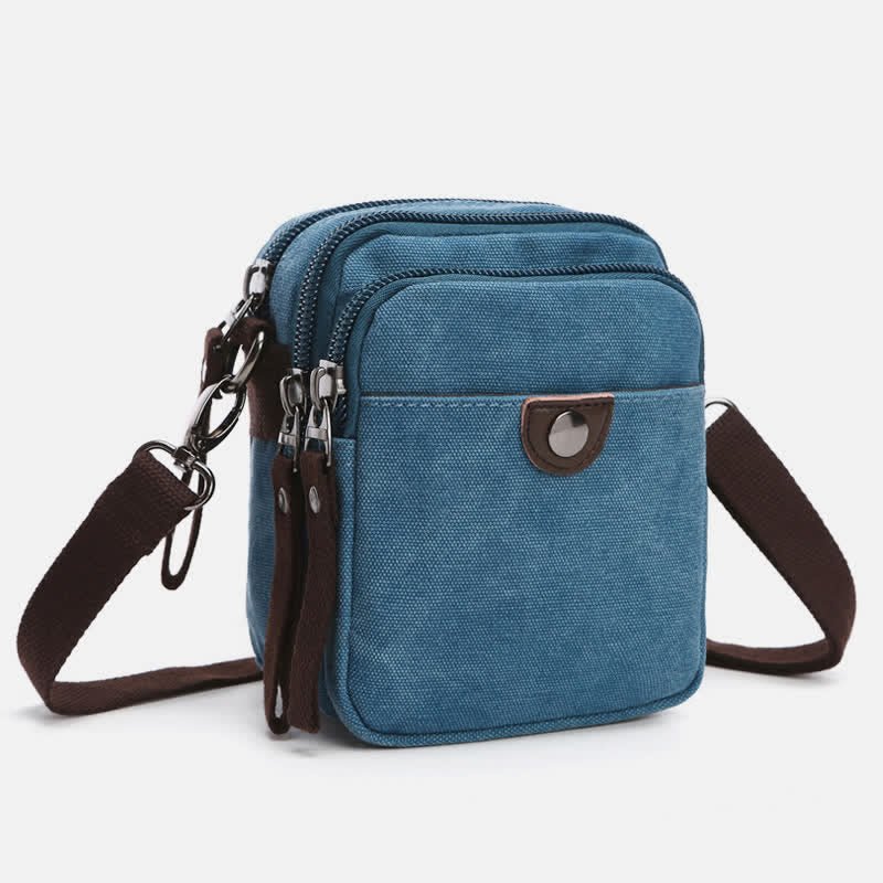 Belt Loop Holster Phone Purse - Small Canvas Crossbody Side Shoulder Bag