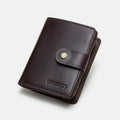RFID GenuineLeather Multi - Card Buckle Wallet