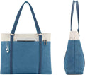 Women Laptop Tote Bag for Work – Lightweight Splice Canvas 15.6 Inch Handbag Purse