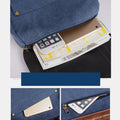 Vintage Leather Canvas Backpack for Men & Women – Travel Daypack, Unisex Rucksack