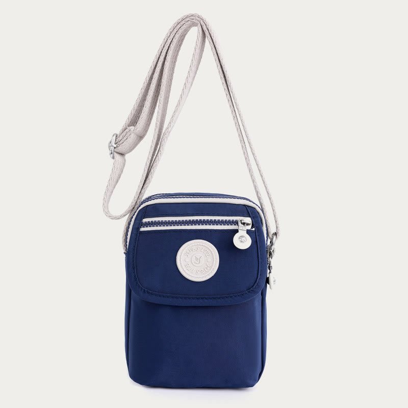 Mini Crossbody Bag – Waterproof Nylon Simple Solid Color Shopping Bag
