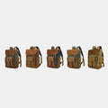 Vintage Canvas Backpack with Genuine Leather Accents – Casual Laptop Travel Rucksack for Men & Women