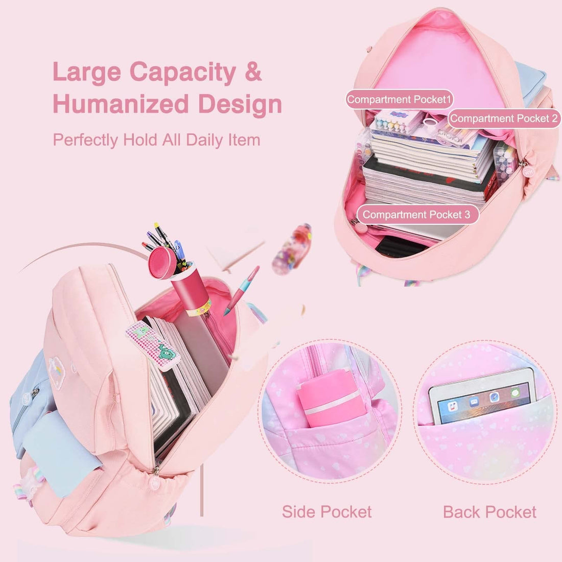 Waterproof lightweight college backpack