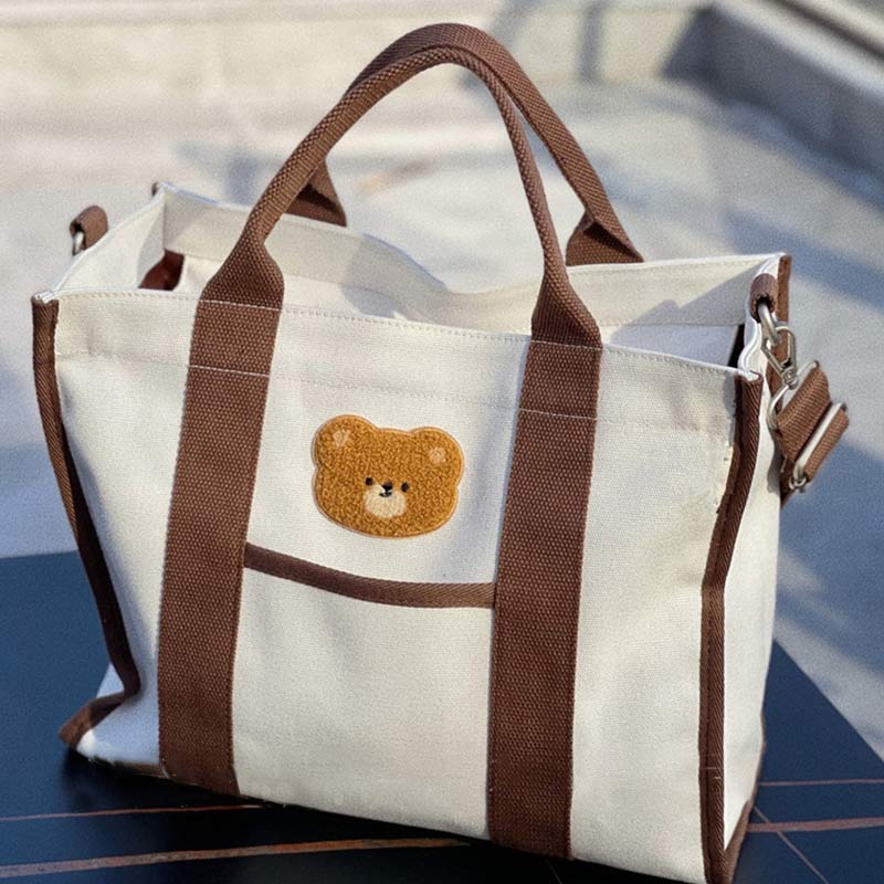 Functional Canvas Handbag – Mommy Bag, Tote Purse, Shoulder Bag