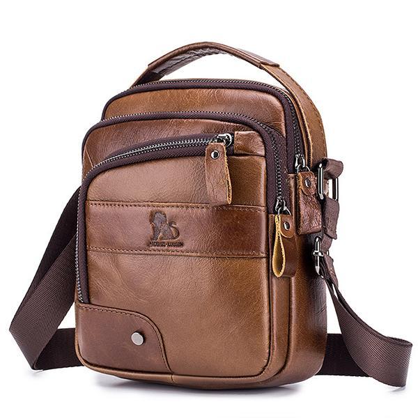 Genuine Leather Vintage Crossbody Bag for Men – Stylish Shoulder Bag