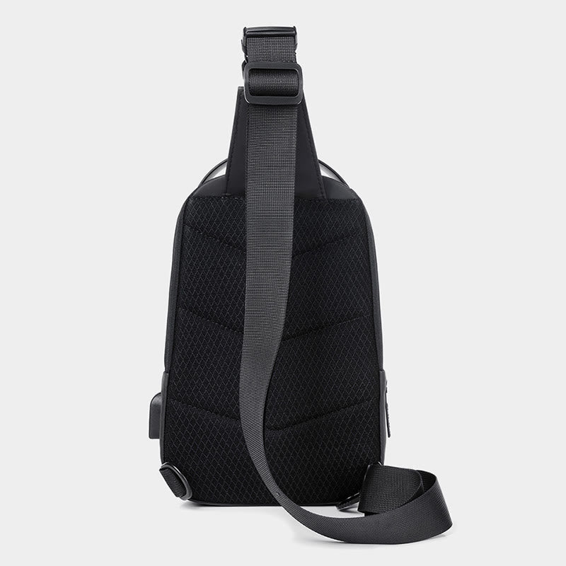 Waterproof Sling Bag for Men – Multi - Functional Chest Bag with USB Charging Port for Hiking, Cycling, and Travel