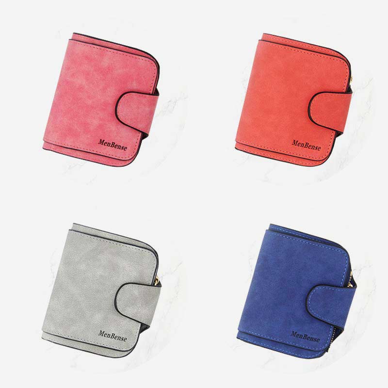Small Wallet for Women – Multi - Slot Bifold Wallet with Zipper Pocket & ID Window