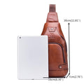 USB Charging Real Leather Sling Bag for Men – Crossbody Shoulder Bag with Adjustable Straps
