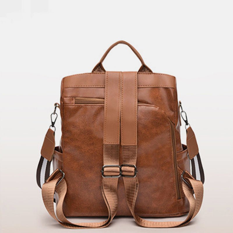 Women's Anti - theft Leather Backpack – Stylish & Secure Travel Handbag
