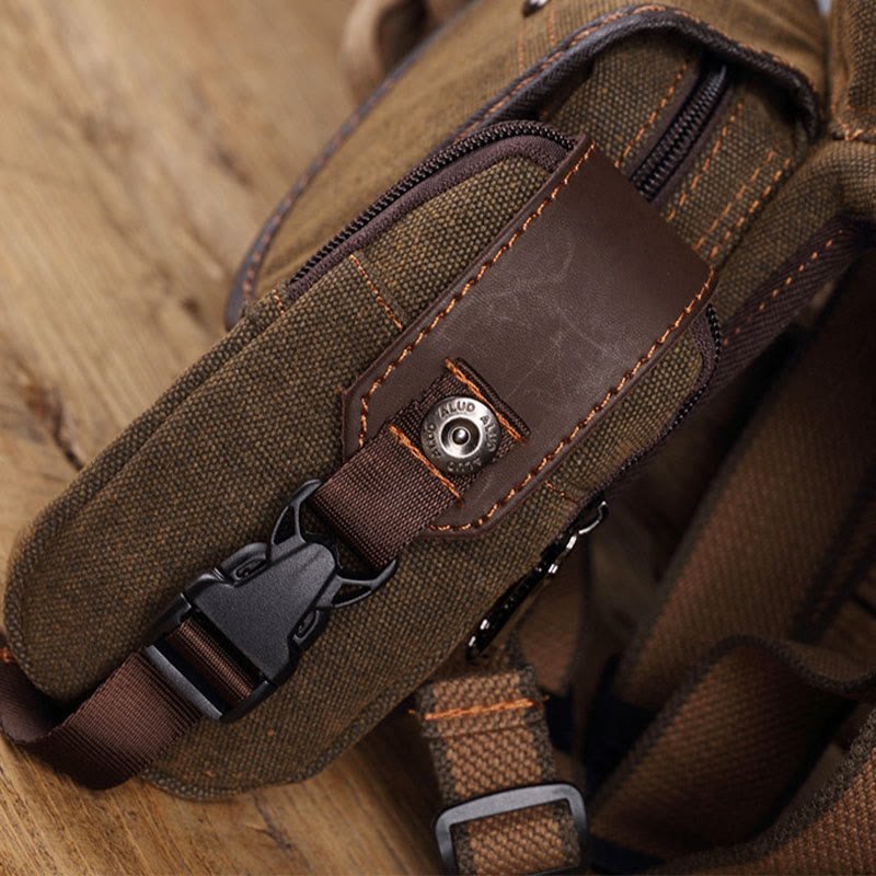 Durable Leg Bag for Men – Vertical Outdoor Sports Canvas Bag with Adjustable Strap