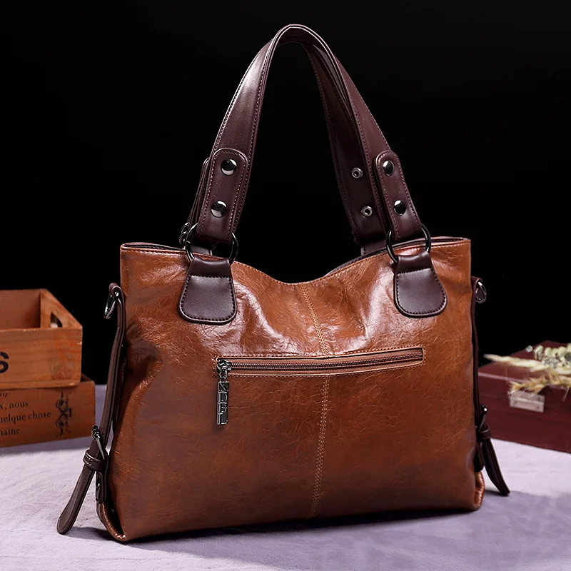 Women's Vintage Faux Leather Handbag – product view 3