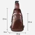 Large Capacity Genuine Leather Sling Bag for Men – Versatile Crossbody Chest Bag