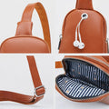Lightweight Casual Sling Bag for Women – PU Leather Small Crossbody Backpack