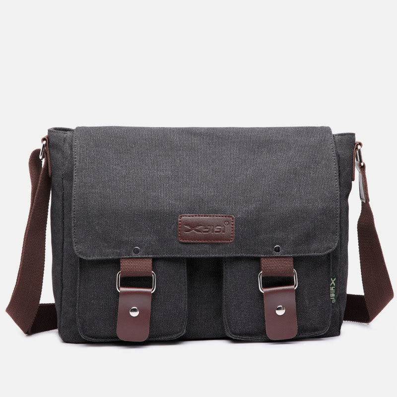 Messenger Bag for Men – Large Capacity Canvas Shoulder Bag for Casual & Daily Use