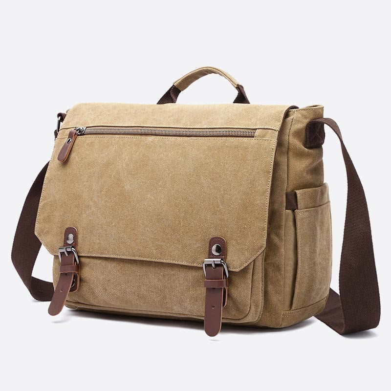 Men's large capacity canvas business messenger bag