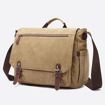 Men's large capacity canvas business messenger bag