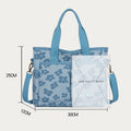 Floral Cute Printing Crossbody Purse – Large Canvas Handbag for Commuting