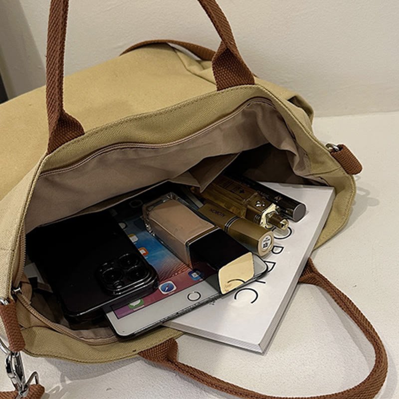 Simple Tote Bag for Women – Daily Portable Canvas Crossbody Bag