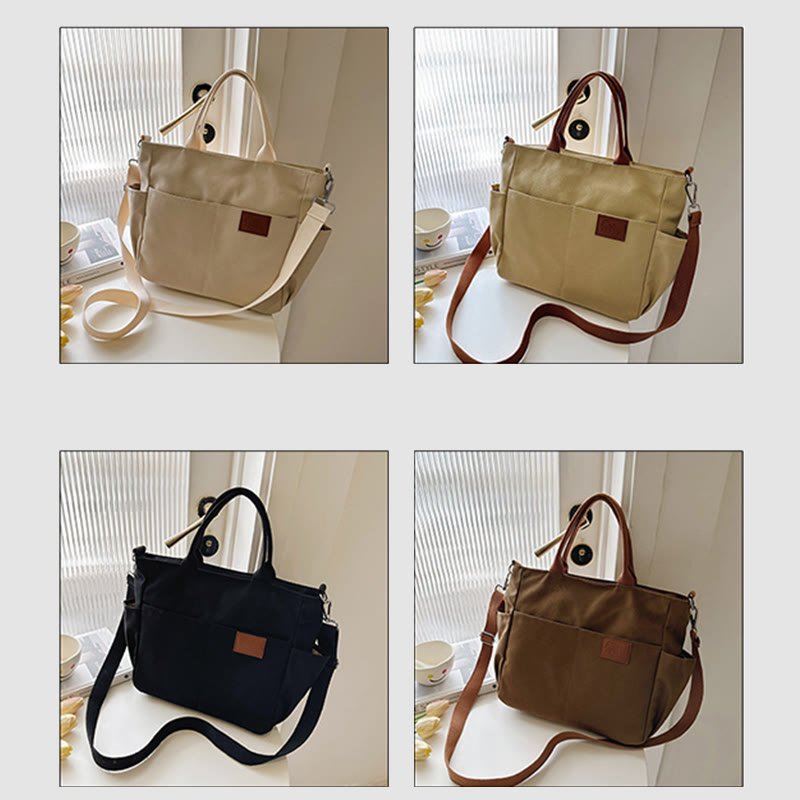 Simple Tote Bag for Women – Daily Portable Canvas Crossbody Bag