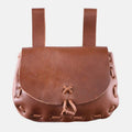 Medieval leather belt pouch coin purse