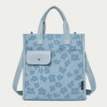 Floral nylon crossbody tote bag