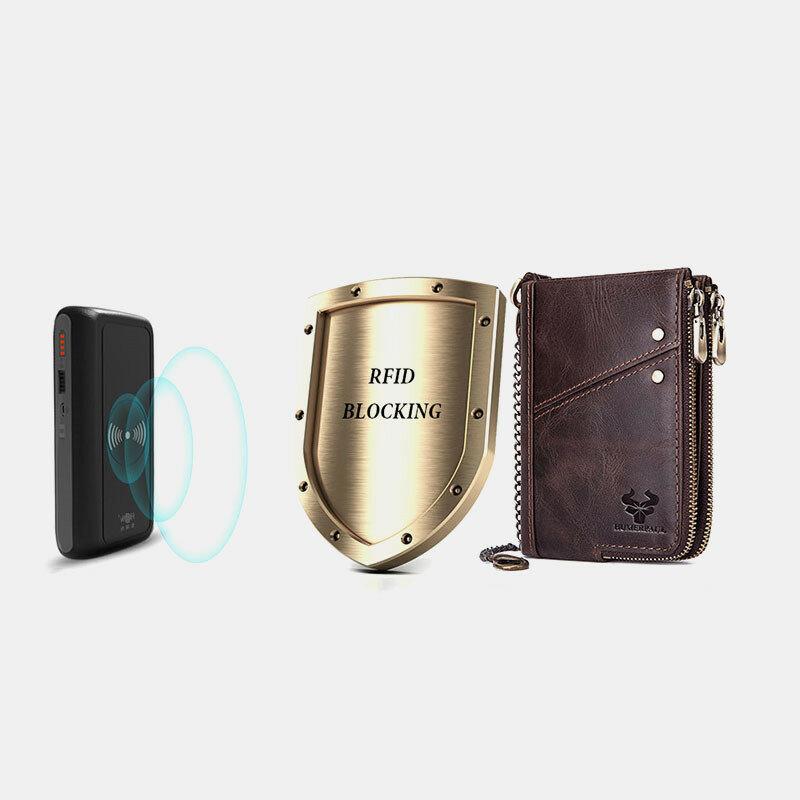 RFID Anti - theft Genuine Leather Multi - slot Bifold Wallet for Men - Stylish Business Wallet