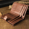 Premium Real Leather Large Capacity Vertical Wallet for Men – Slim, Durable & Stylish