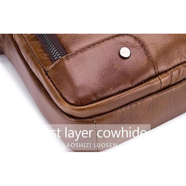Genuine Leather Vintage Crossbody Bag for Men – Stylish Shoulder Bag