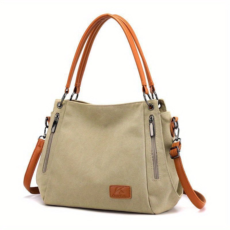 High - Quality Canvas Large Capacity Tote Bag – Perfect for Everyday and Travel