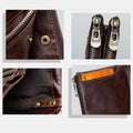 RFID Anti - theft Genuine Leather Multi - slot Bifold Wallet for Men - Stylish Business Wallet