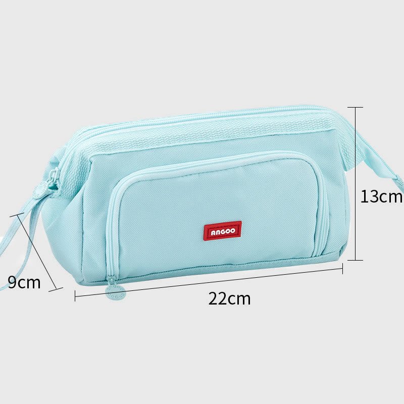 Multifunctional Double Layer Large Capacity Pencil Case for Study & Organization
