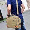 Messenger Bag for Men – Casual Canvas Multi - Pocket Crossbody Bag with Adjustable Strap