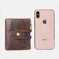 Multifunctional Double Zipper Vintage Wallet – Stylish and Practical