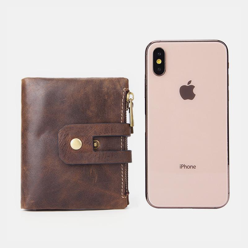 Multifunctional Double Zipper Vintage Wallet – Stylish and Practical
