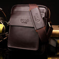 Men's small PU leather business messenger bag