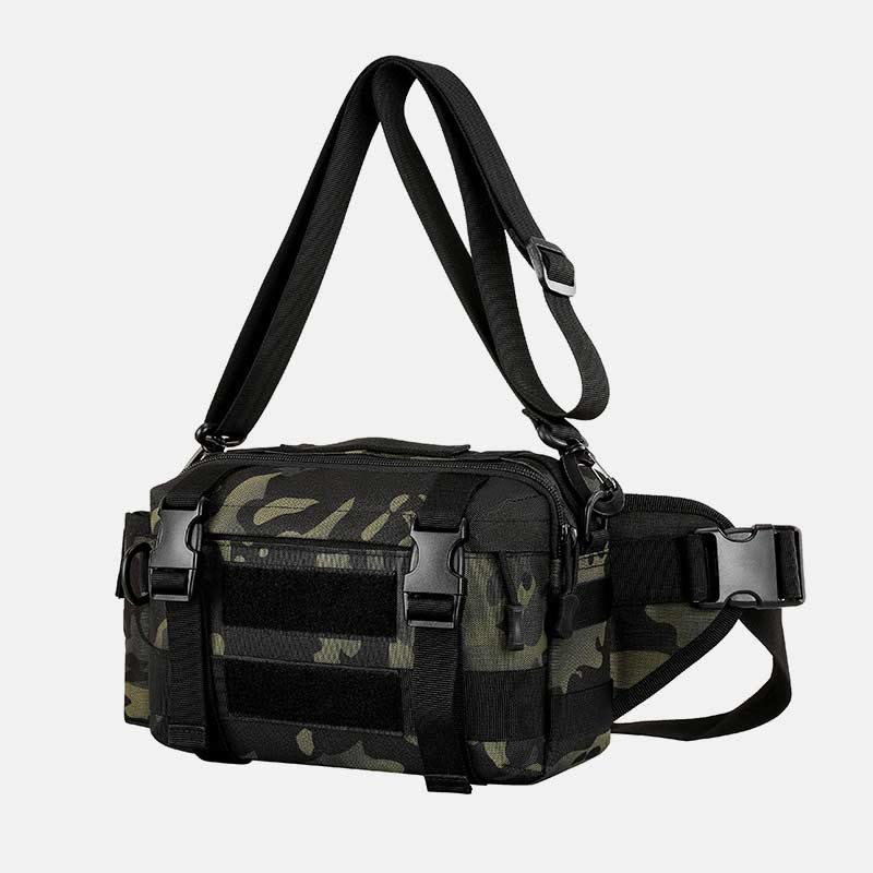 Large Camo Tactical Bag for Sports | Nylon Crossbody Bag Waist Bag