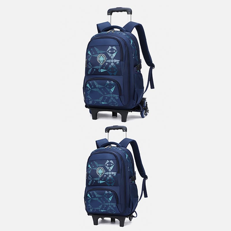 Rolling Wheels Backpack for Teens & Students – Multifunctional Travel Bookbag with Adjustable Straps