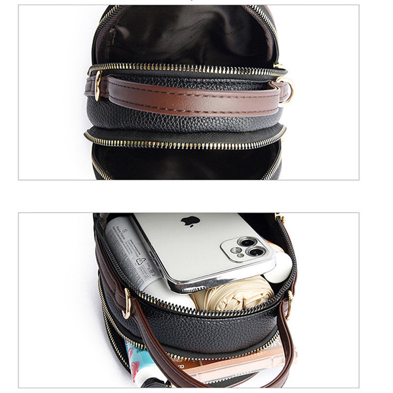 Women's small PU leather crossbody phone bag