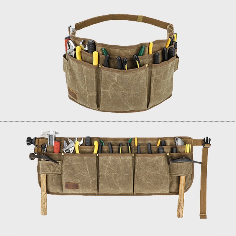 Multi - Slot Tool Belt Pouch – Waterproof Canvas Waist Bag for Tool Organization