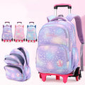 Kids durable nylon rolling school backpack