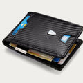 Minimalist Multi - Slot Bifold Card Holder RFID Blocking Wallet with Cash Clip