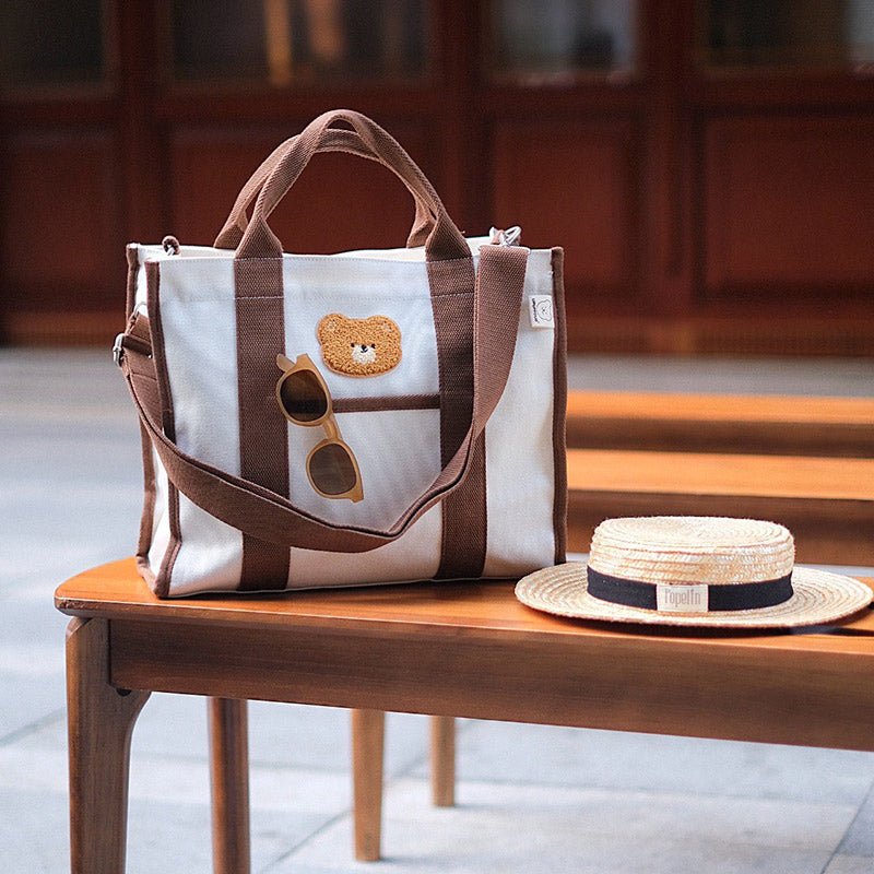 Functional Canvas Handbag – Mommy Bag, Tote Purse, Shoulder Bag