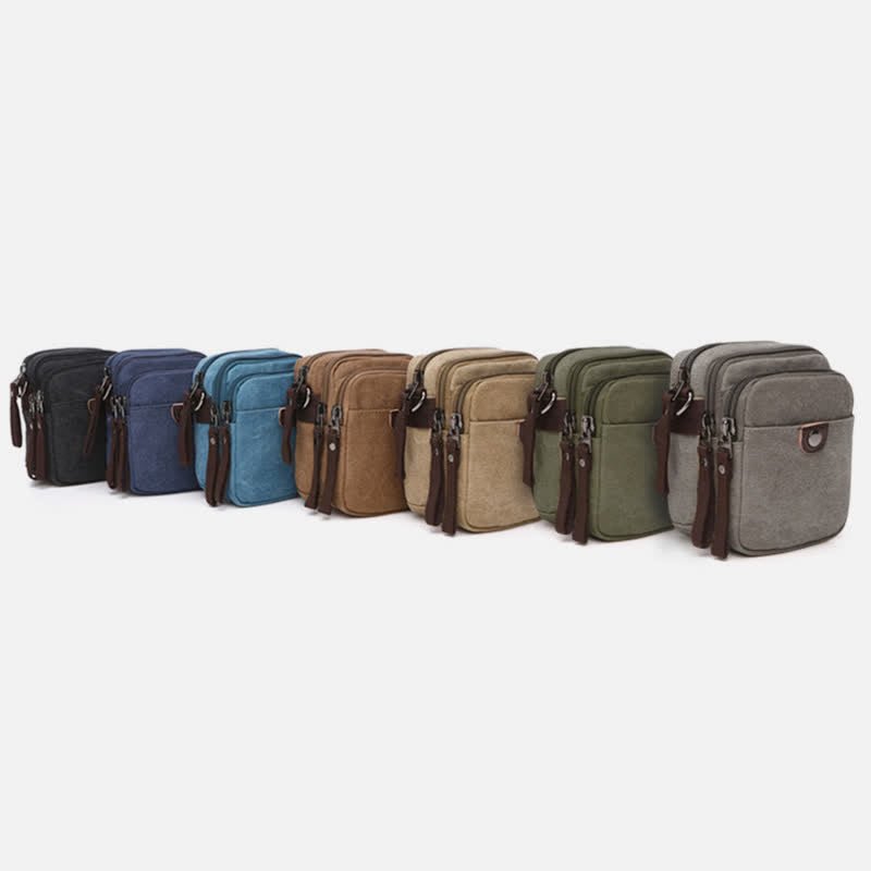 Belt Loop Holster Phone Purse - Small Canvas Crossbody Side Shoulder Bag