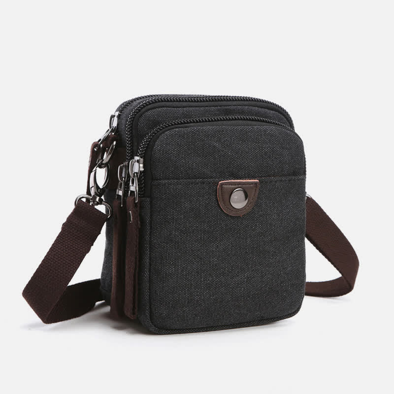 Belt Loop Holster Phone Purse - Small Canvas Crossbody Side Shoulder Bag