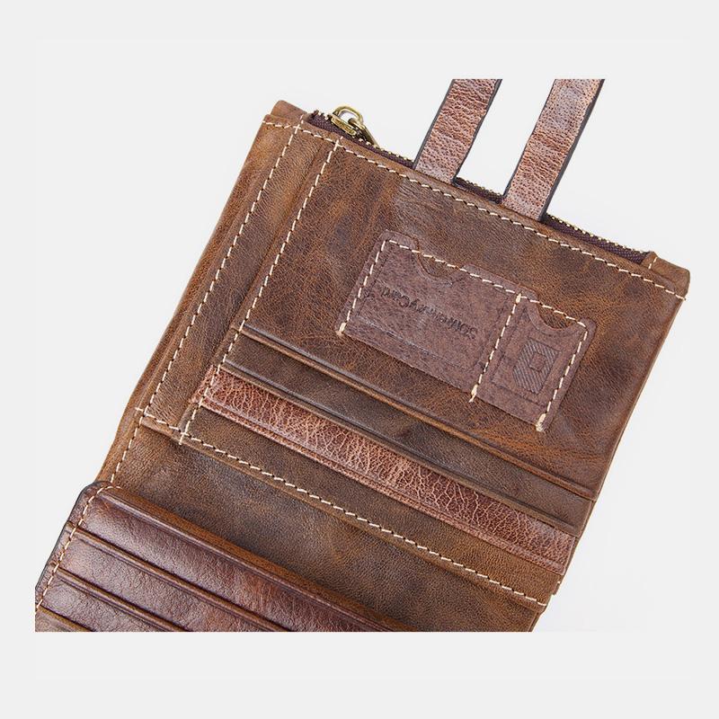 Multifunctional Double Zipper Vintage Wallet – Stylish and Practical